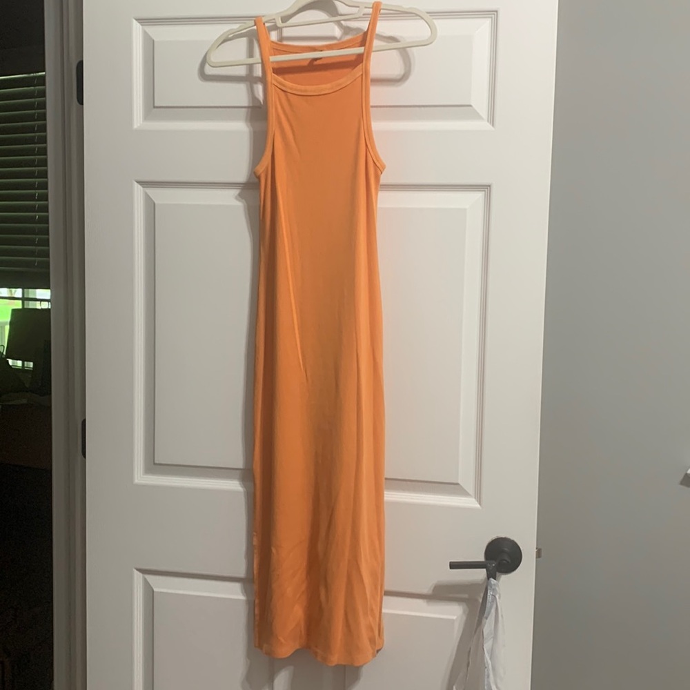 Old Navy Cami dress color wild papaya size small 96% cotton 4% spandex